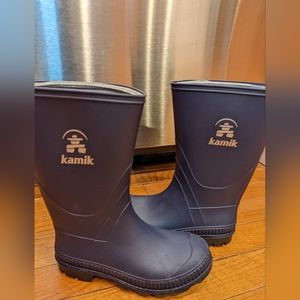 Kamik Stomp Waterproof Rainboots Size 1 Navy